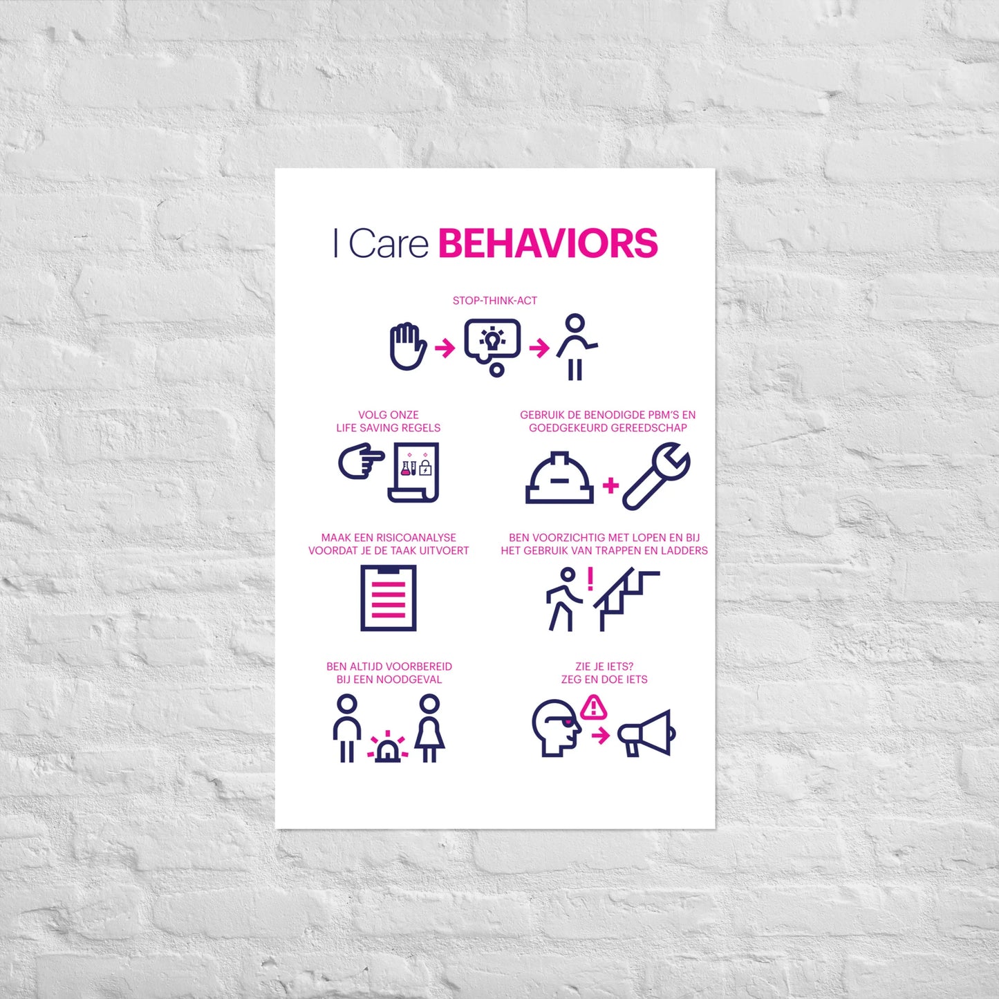 I Care Behaviors poster - download