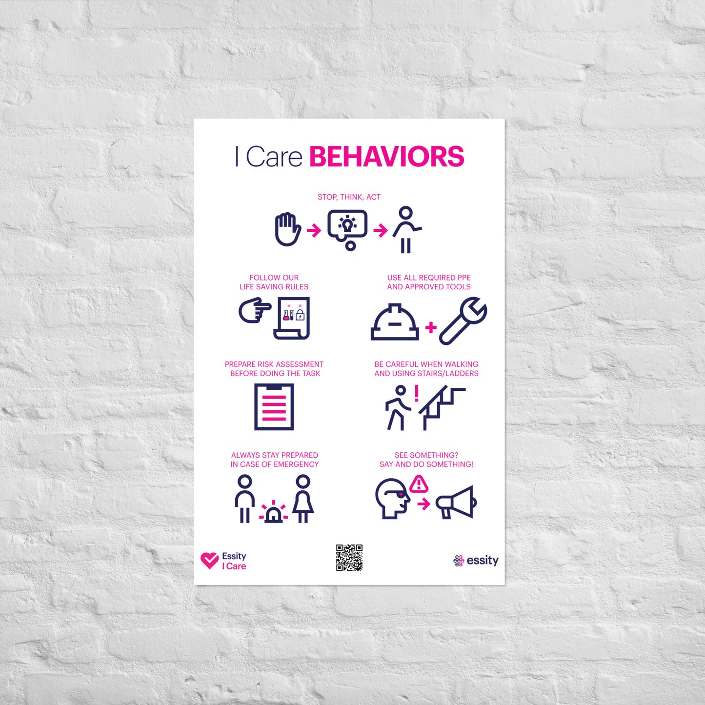 I Care Behaviors poster