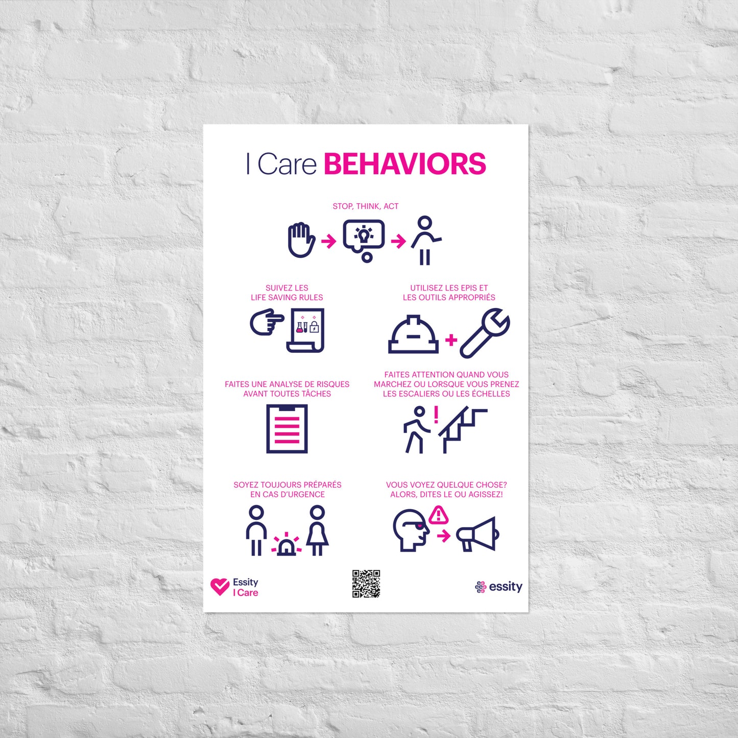 I Care Behaviors poster